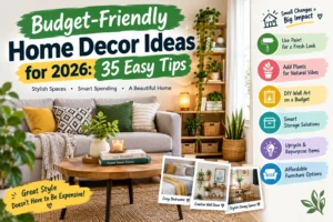 Budget-Friendly Home Decor Ideas for 2026: 35 Easy Tips