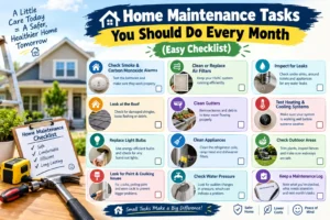 Home Maintenance Tasks You Should Do Every Month (Easy Checklist)