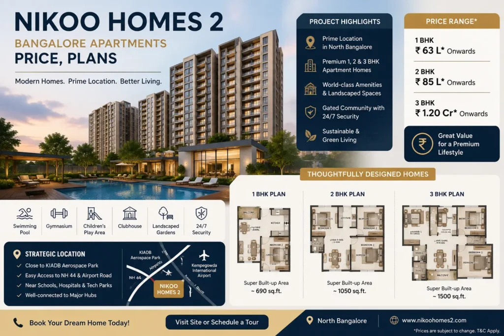 Nikoo Homes 2: Bangalore Apartments Price, Plans