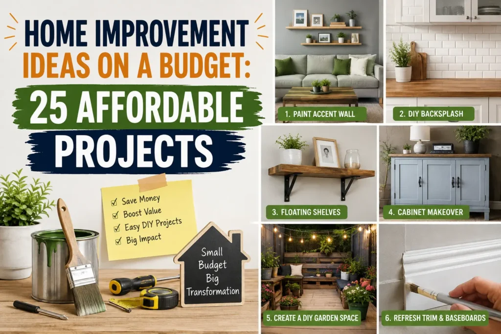 Home Improvement Ideas on a Budget: 25 Affordable Projects