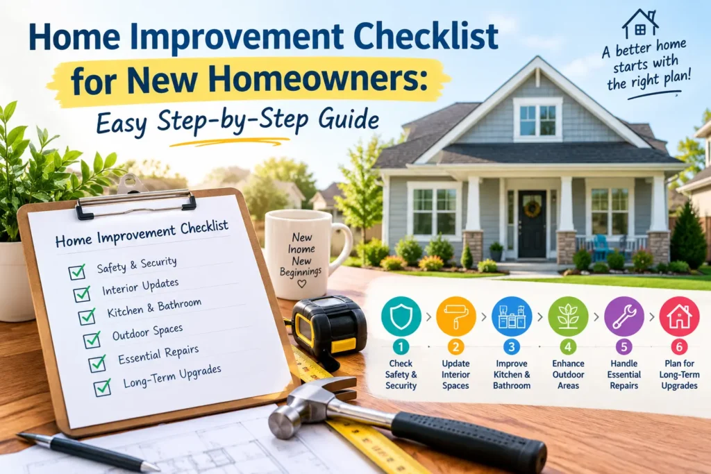 Home Improvement Checklist for New Homeowners: Easy Step-by-Step Guide