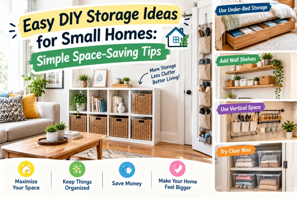 Easy DIY Storage Ideas for Small Homes: Simple Space-Saving Tips