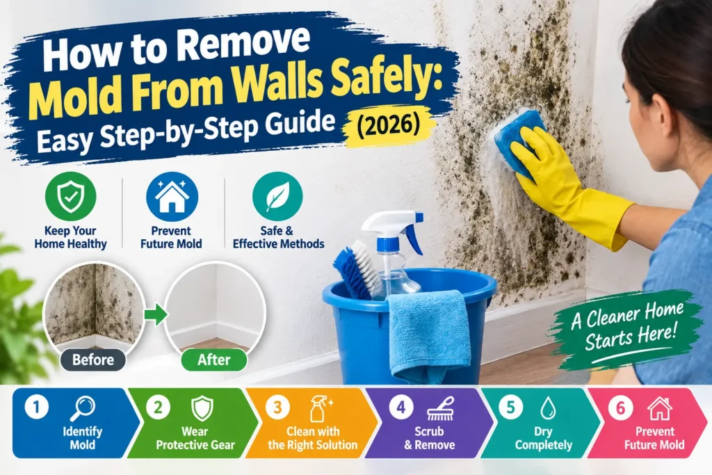 How to Remove Mold From Walls Safely: Easy Step-by-Step Guide (2026)