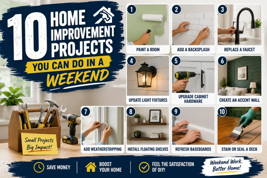 10 Home Improvement Projects You Can Do in a Weekend