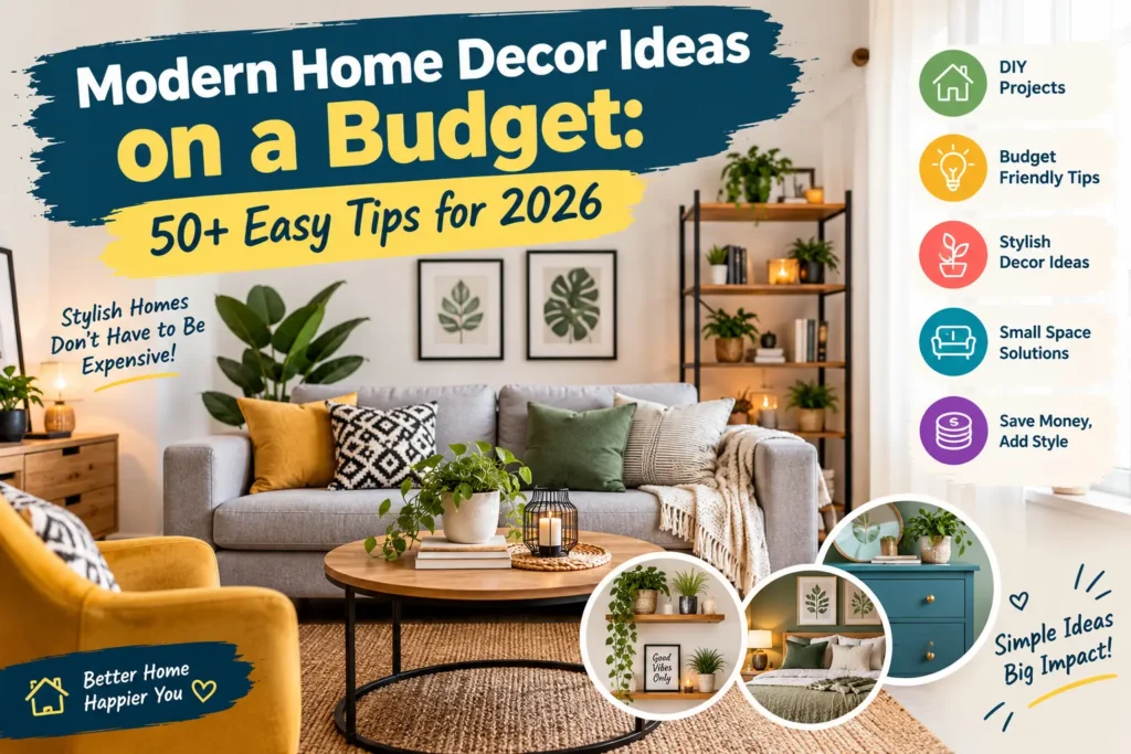 Modern Home Decor Ideas on a Budget: 50+ Easy Tips for 2026