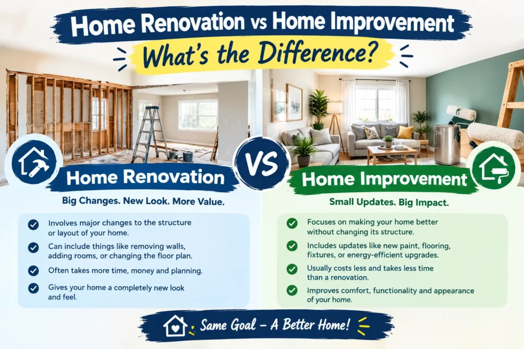 Home Renovation vs Home Improvement: What's the Difference?