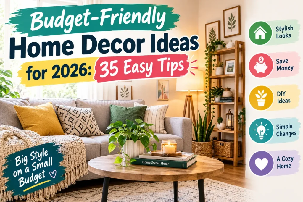 Budget-Friendly Home Decor Ideas for 2026: 35 Easy Tips
