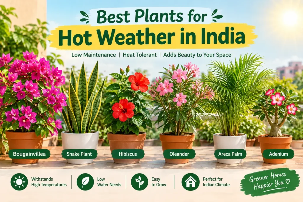 Best Plants for Hot Weather in India: 30 Easy Choices