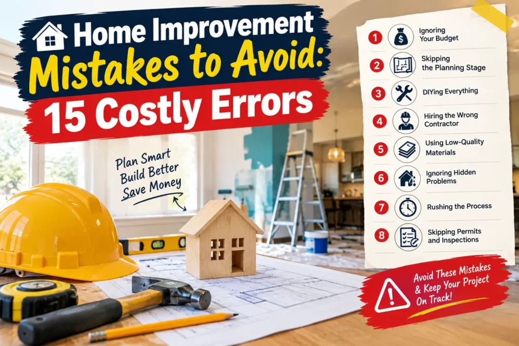 Home Improvement Mistakes to Avoid: 15 Costly Errors